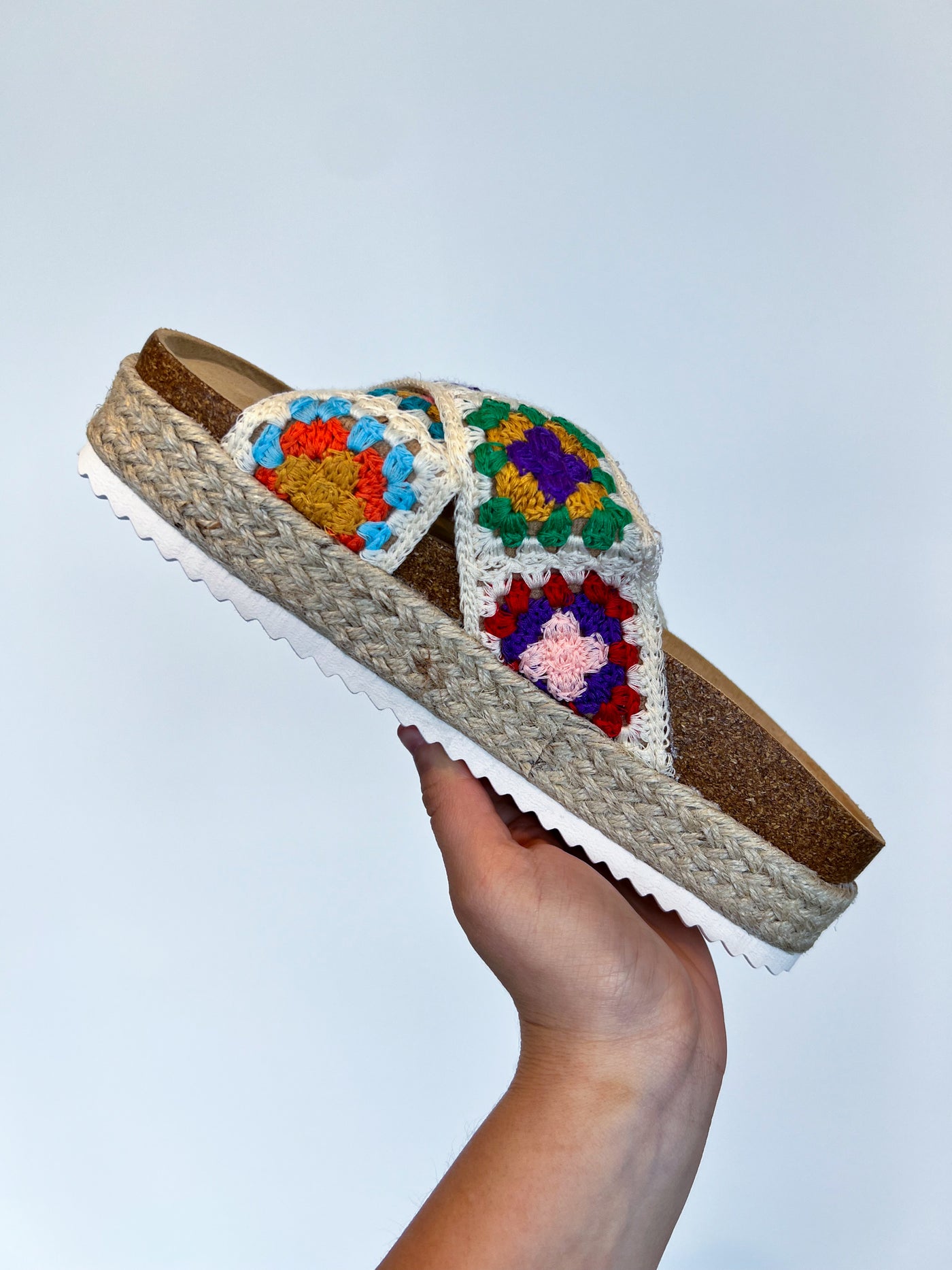 Spring Boho Platform Sandals- Cream-180 - SHOES-MATA SHOES-[option4]-[option5]-[option6]-Leather & Lace Boutique Shop