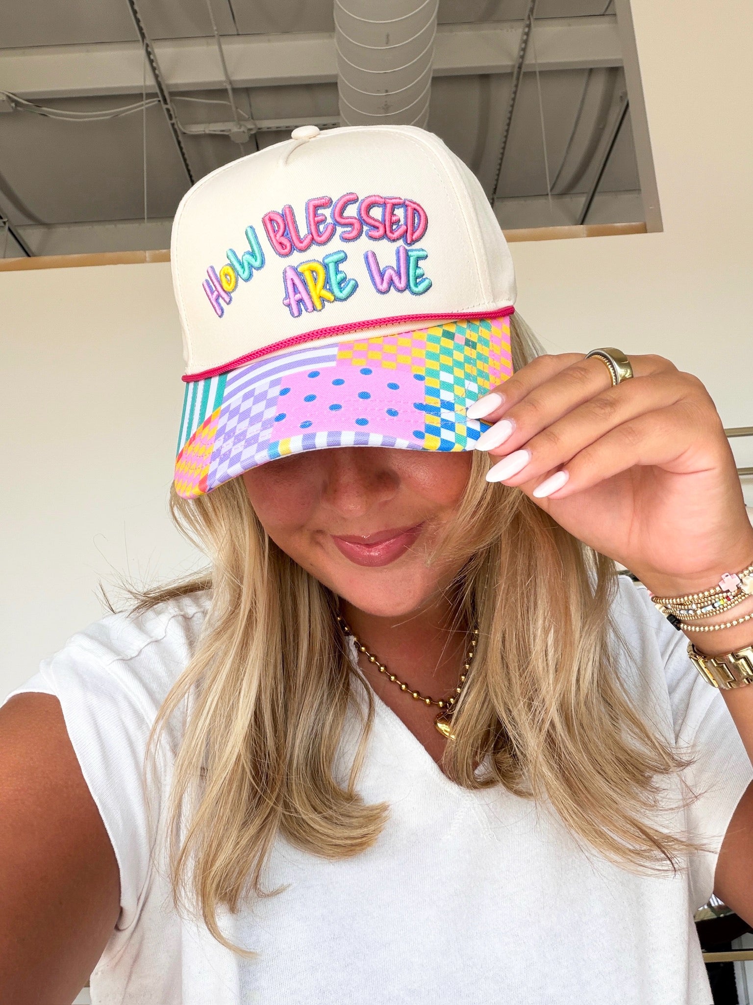 NEW SOUTHERN GRACE how blessed are we hat in beige haven + grace co. – Haven & Grace Co main image 4