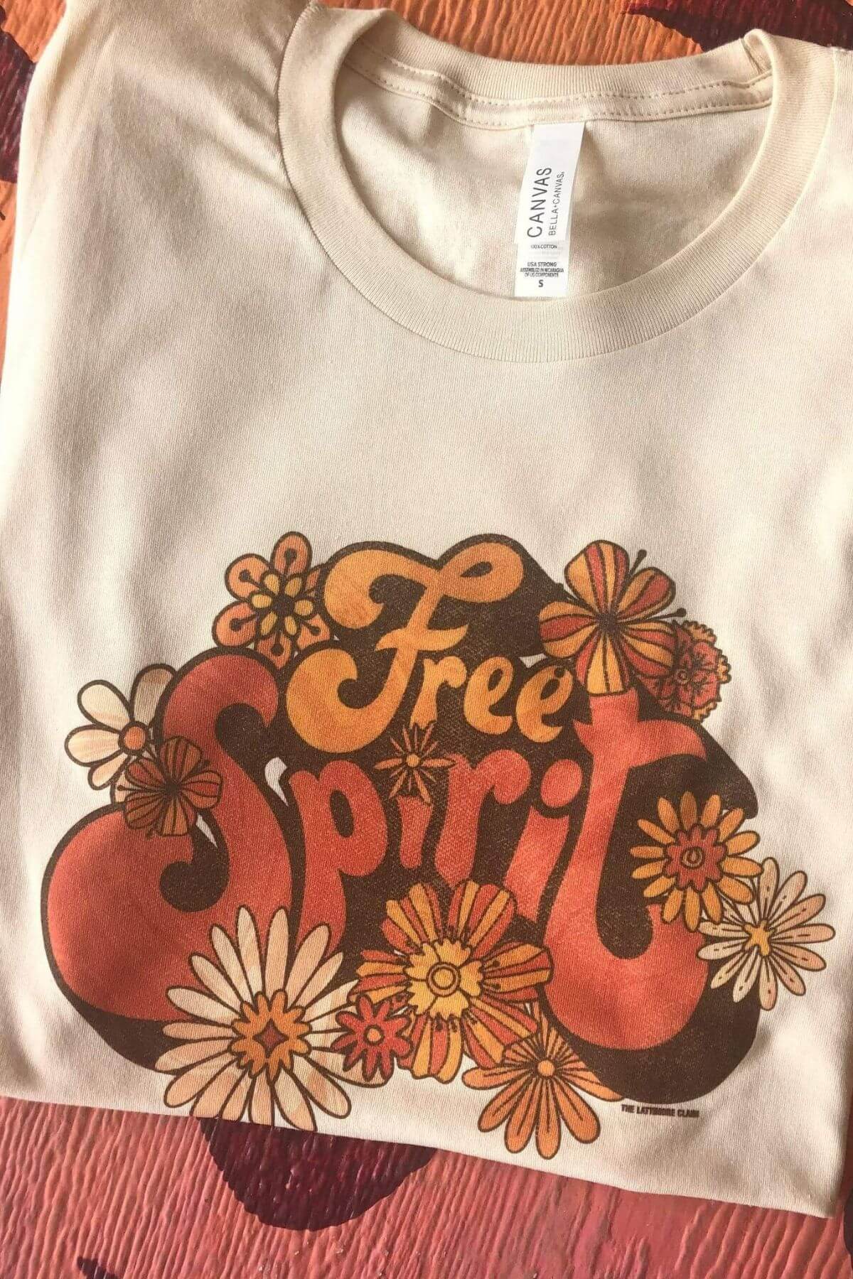 Free Spirit Retro Graphic Tee-210 - TOPS - GRAPHIC TEES DROPSHIP-Miss Mudpie-[option4]-[option5]-[option6]-Leather & Lace Boutique Shop