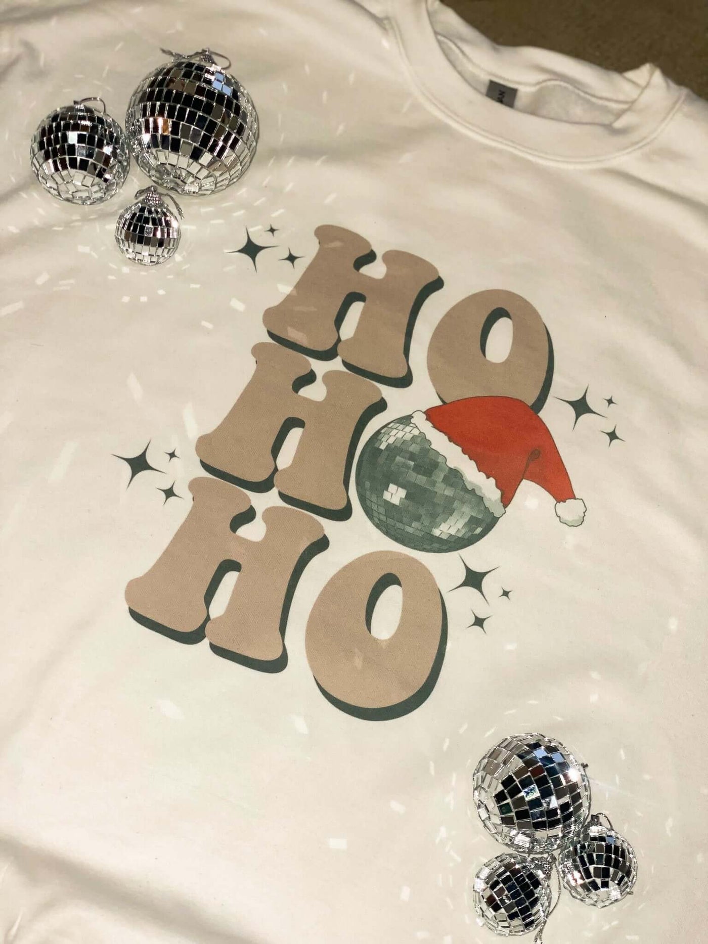 Ho Ho at the Disco Graphic Sweatshirt-135 - DEMAND GRAPHIC-LEATHER & LACE-[option4]-[option5]-[option6]-Leather & Lace Boutique Shop