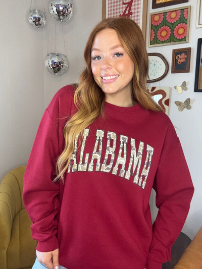 Alabama Camo Graphic Sweatshirt-135 - DEMAND GRAPHIC-LEATHER & LACE-[option4]-[option5]-[option6]-Leather & Lace Boutique Shop