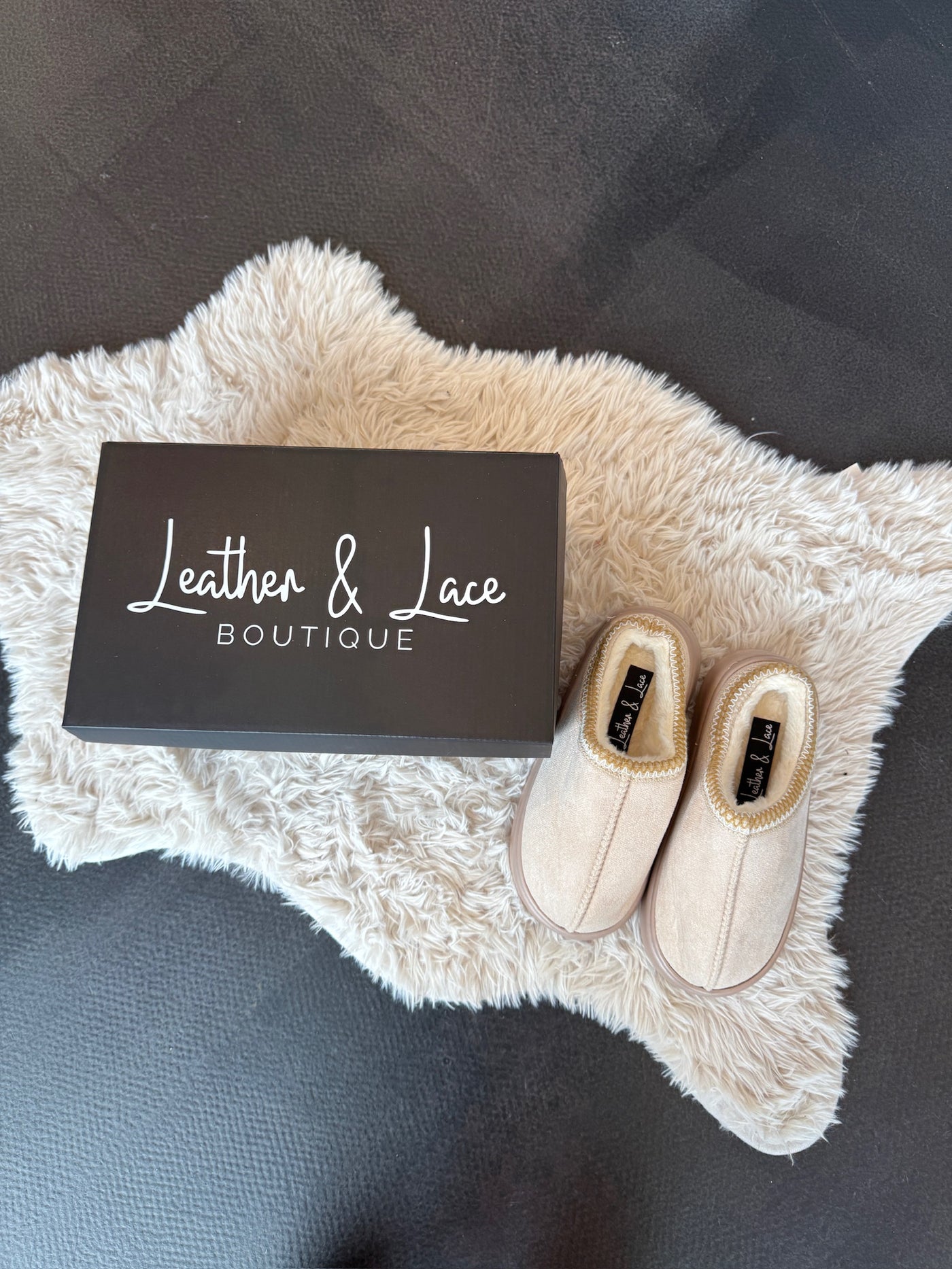 LLB Exclusive: Beige Plush Slipper