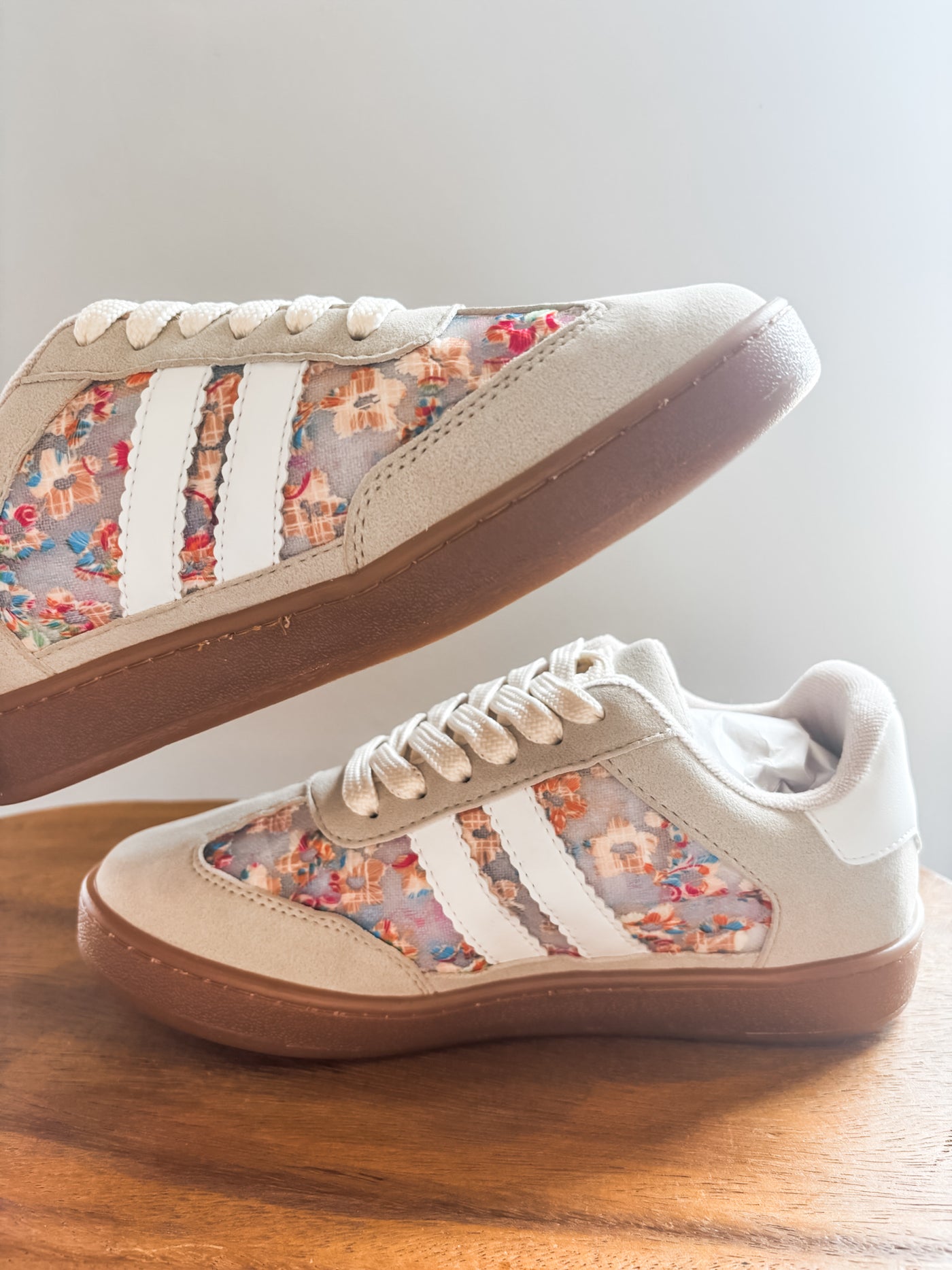 Arielle Floral Mesh Sneakers-180 - SHOES-MAKERS-[option4]-[option5]-[option6]-Leather & Lace Boutique Shop