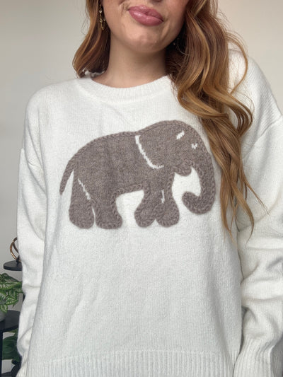 Elephant Textured Sweater-130 - TOPS - SWEATERS/SWEATSHIRTS-ADORA-[option4]-[option5]-[option6]-Leather & Lace Boutique Shop