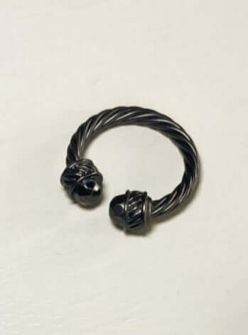 Metal Cable Rings-190 - ACCESSORIES - JEWELRY-LEATHER AND LACE-Black-[option4]-[option5]-[option6]-Leather & Lace Boutique Shop