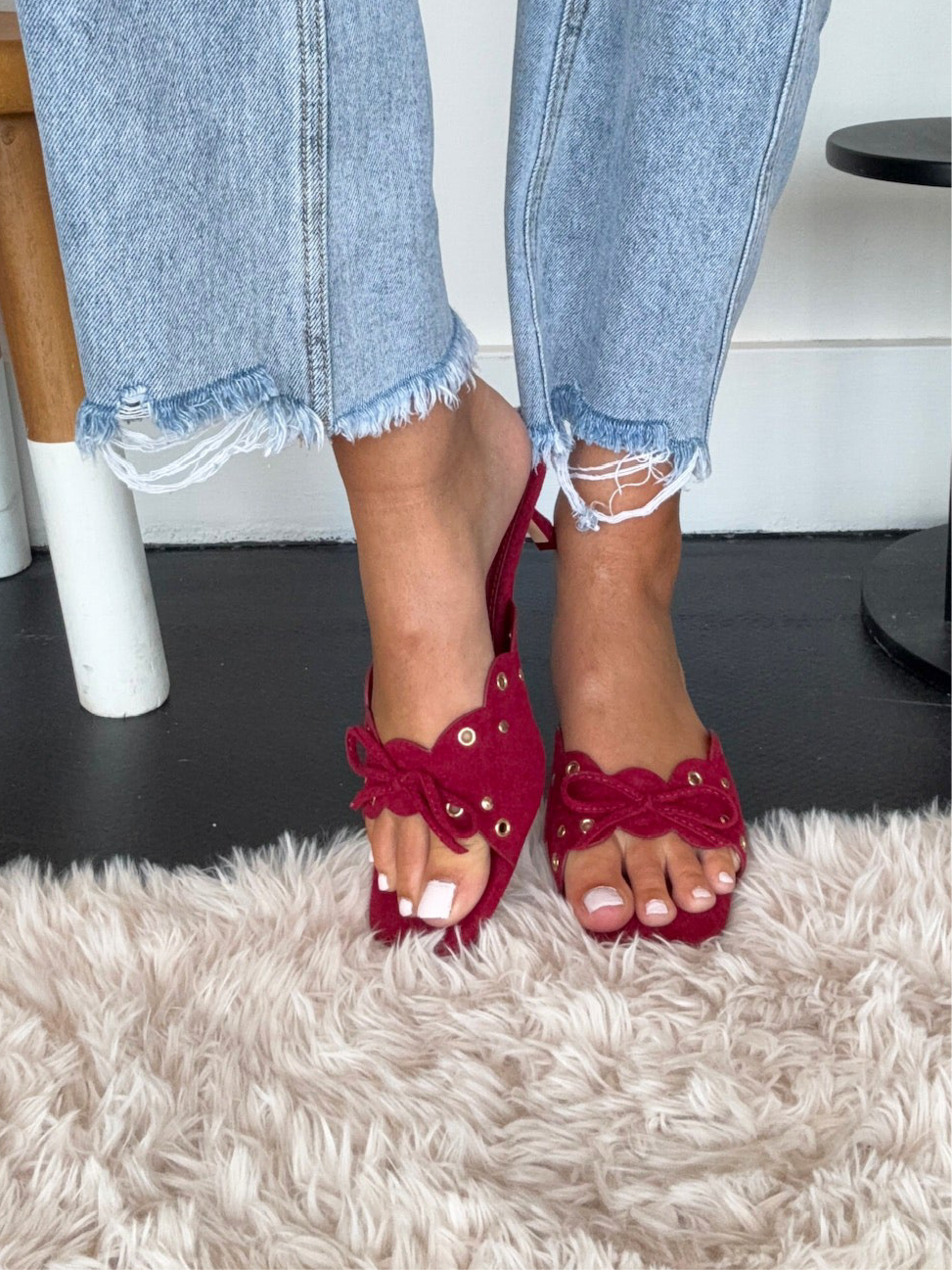 Scarlett Scalloped Kitten Heels-180 - SHOES-OLI NJ-[option4]-[option5]-[option6]-Leather & Lace Boutique Shop