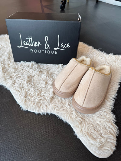 LLB Exclusive: Beige Plush Slipper