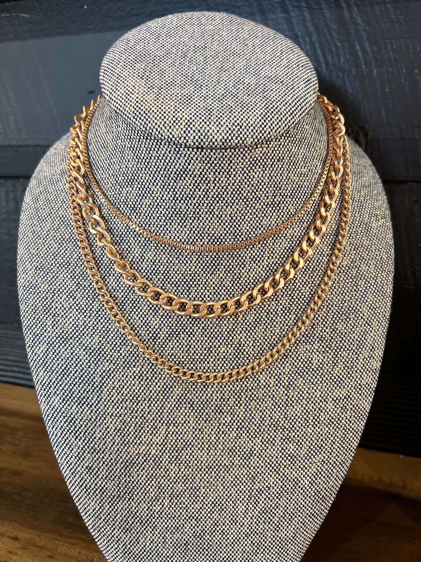 Scottie Layered Chain Necklace- Gold-190 - ACCESSORIES - JEWELRY-MY GIRL-[option4]-[option5]-[option6]-Leather & Lace Boutique Shop