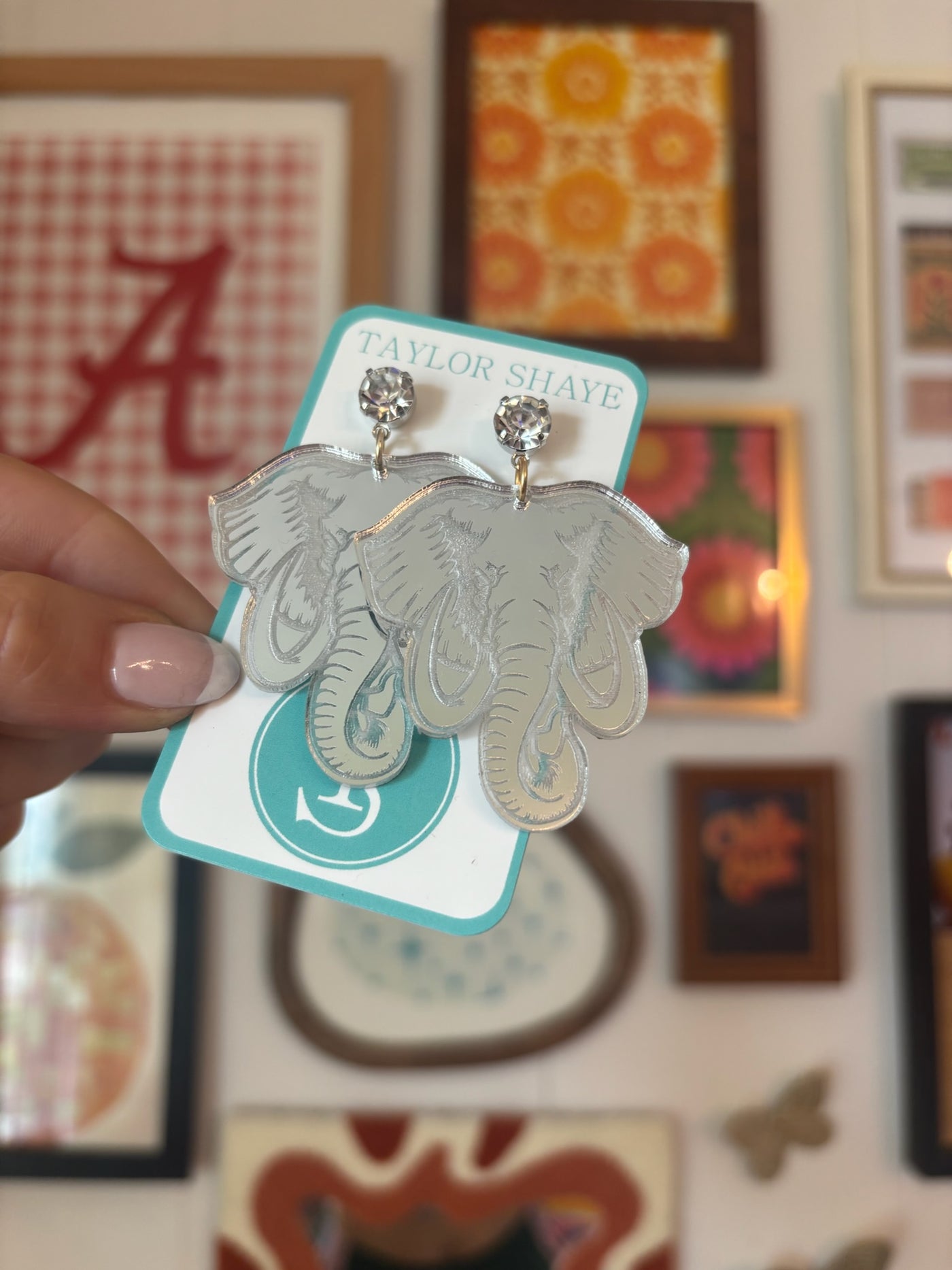 Elephant Drops-Silver Stud-190 - ACCESSORIES - JEWELRY-TAYLOR SHAYE-[option4]-[option5]-[option6]-Leather & Lace Boutique Shop