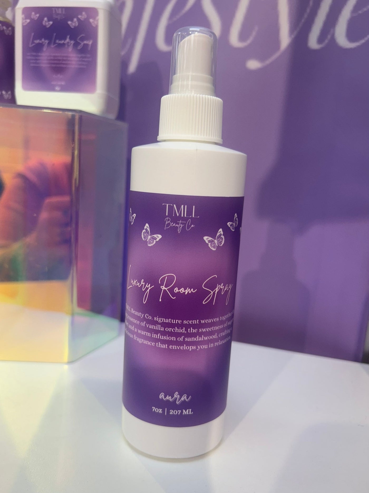 Luxury Room Spray - Aura-250 - TMLL Beauty Co - Fragrance-LEATHER & LACE-[option4]-[option5]-[option6]-Leather & Lace Boutique Shop