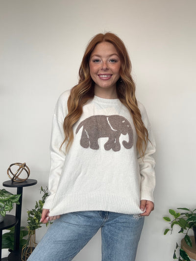 Elephant Textured Sweater-130 - TOPS - SWEATERS/SWEATSHIRTS-ADORA-[option4]-[option5]-[option6]-Leather & Lace Boutique Shop