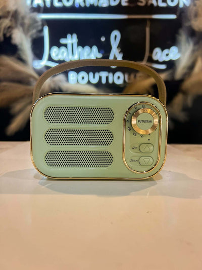 Vintage Bluetooth Radio Speaker-190 - ACCESSORIES - GIFT-BABE-Mint-[option4]-[option5]-[option6]-Leather & Lace Boutique Shop