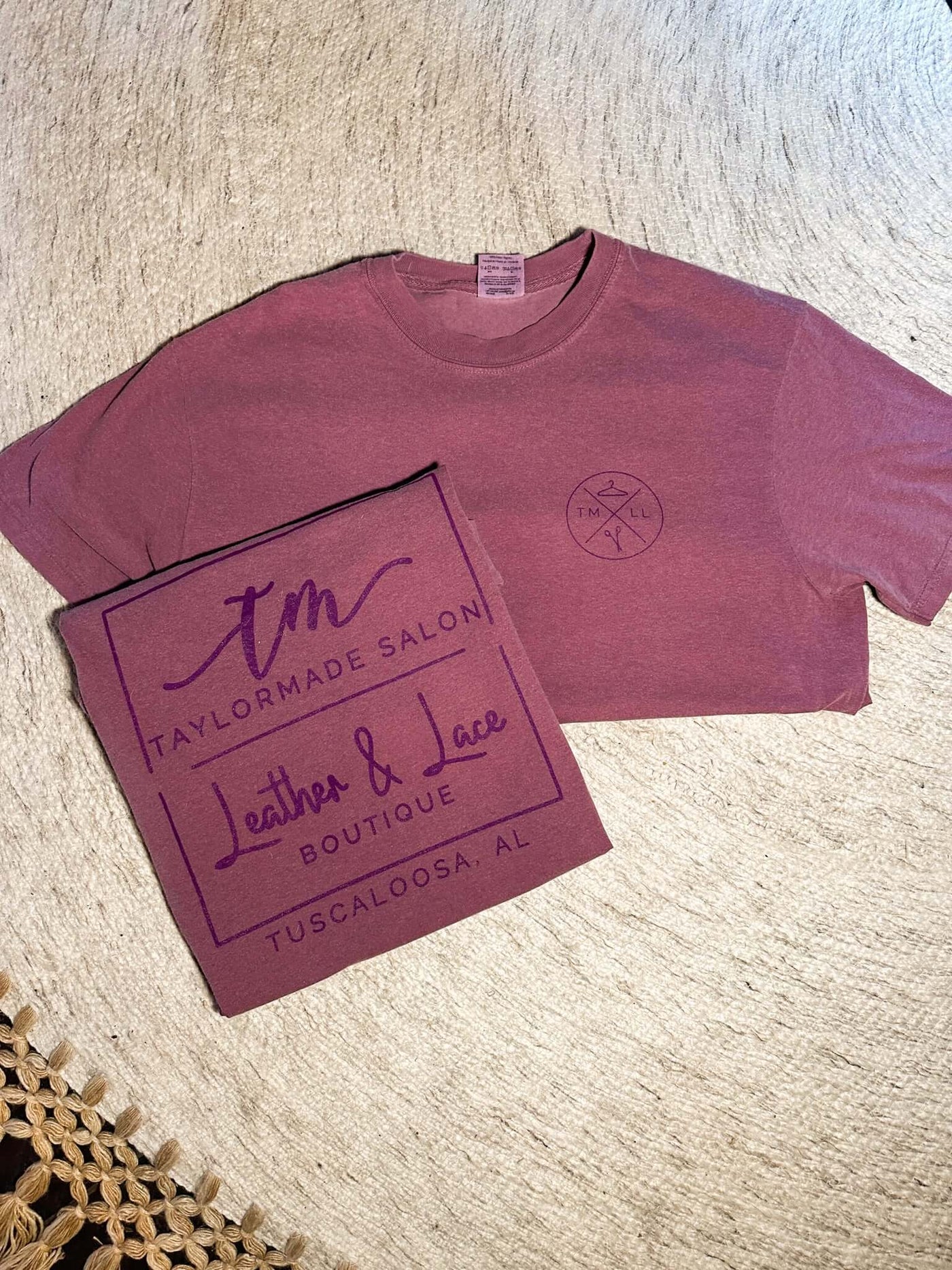 TMLL Comfort Color Tee - Holiday Collection-120 - TOPS - GRAPHIC TEES-COMFORT COLOR-S-Berry-[option4]-[option5]-[option6]-Leather & Lace Boutique Shop
