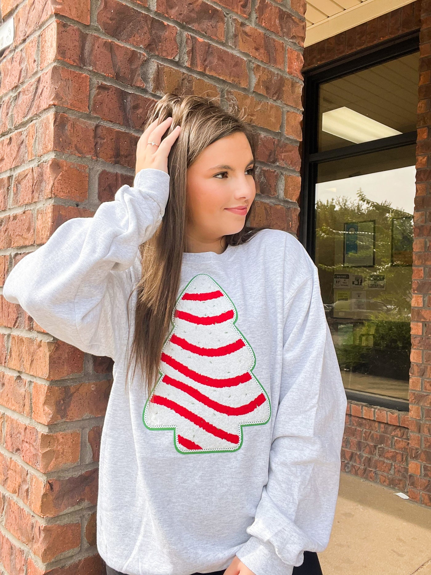 Christmas Tree Cake Sweatshirt-135 - DEMAND GRAPHIC-LEATHER & LACE-[option4]-[option5]-[option6]-Leather & Lace Boutique Shop