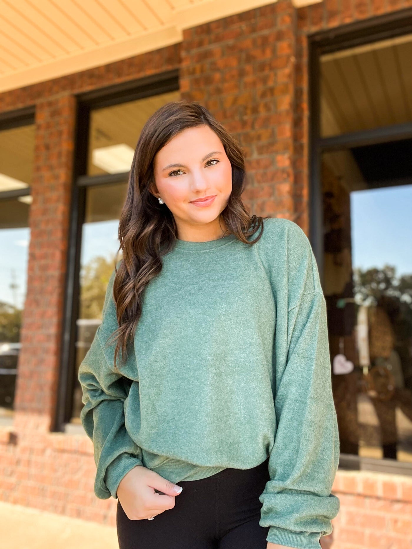 Special Place Oversized Long Sleeve Top-110 - TOPS - LONG SLEEVE-HYFVE-[option4]-[option5]-[option6]-Leather & Lace Boutique Shop