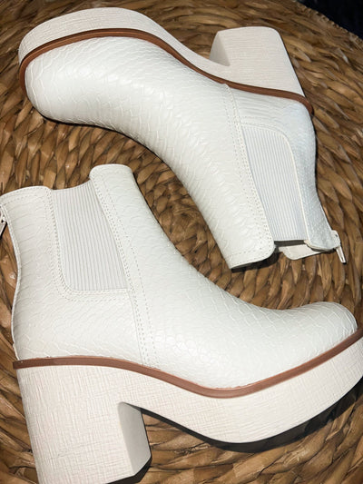 Little White Booties-180 - SHOES-OLEM-[option4]-[option5]-[option6]-Leather & Lace Boutique Shop