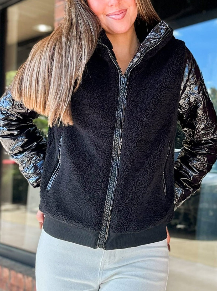 BuddyLove Brody Sherpa & Leather Jacket-140 - TOPS - LAYERS/OUTERWEAR-BUDDYLOVE-[option4]-[option5]-[option6]-Leather & Lace Boutique Shop