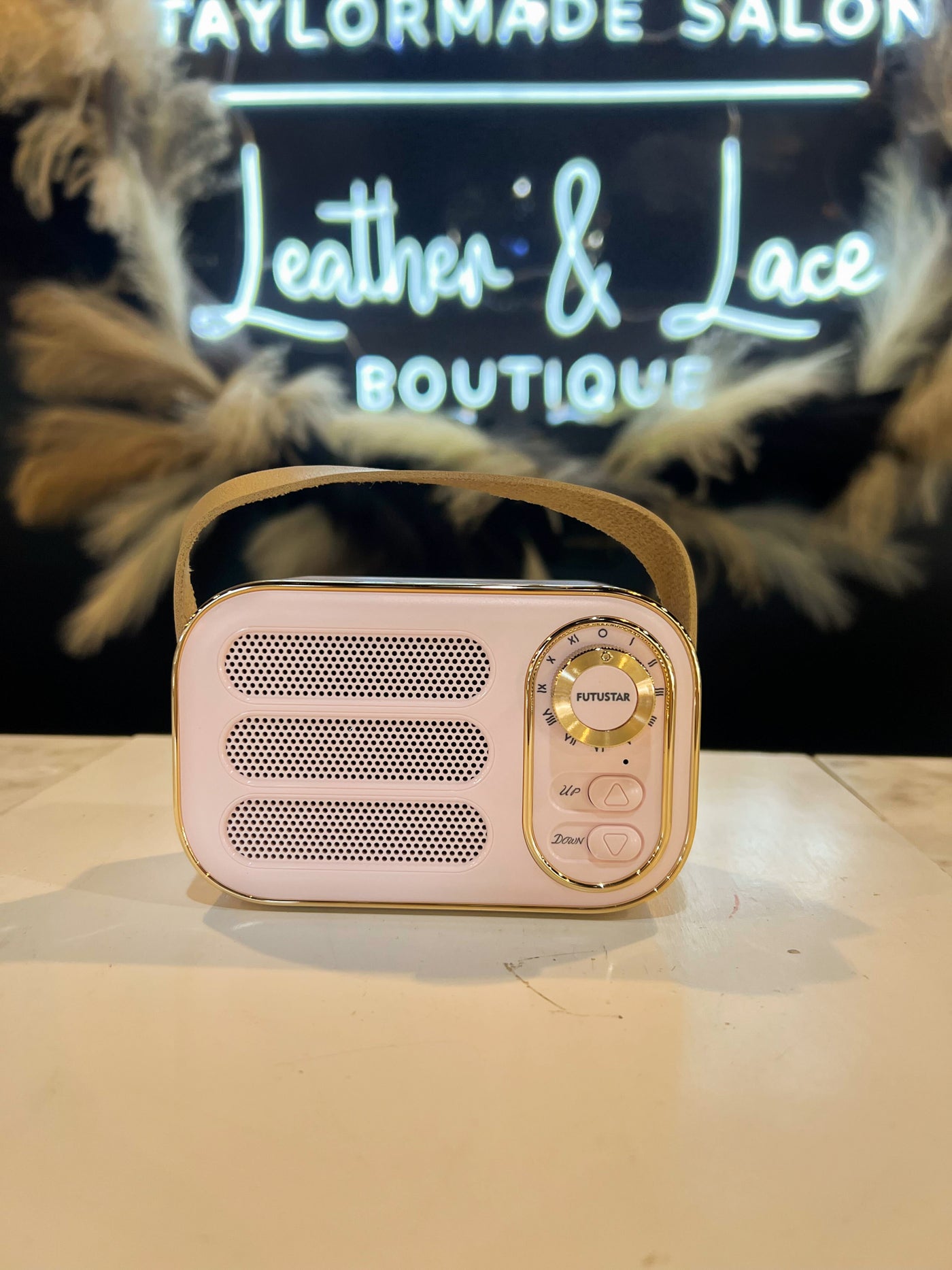 Vintage Bluetooth Radio Speaker-190 - ACCESSORIES - GIFT-BABE-Pink-[option4]-[option5]-[option6]-Leather & Lace Boutique Shop