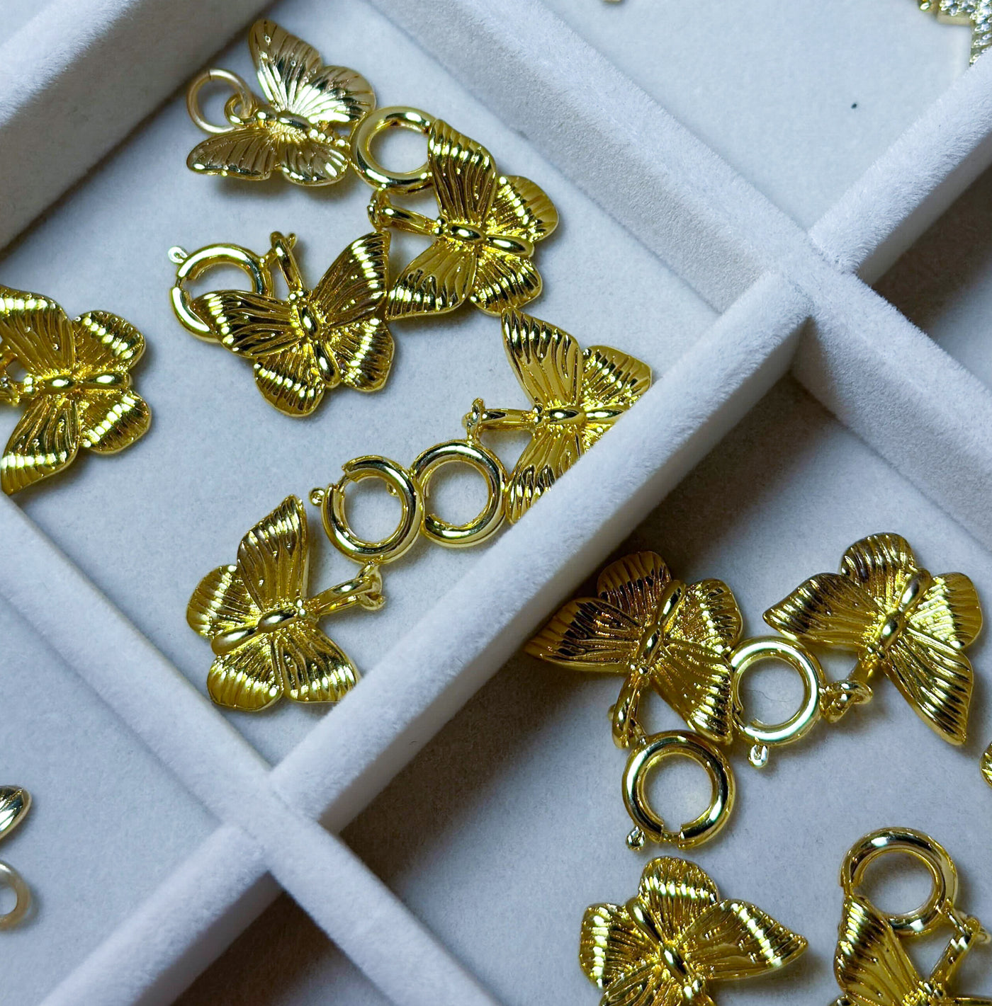 Babe Charm Bar- Gold Butterfly-190 - ACCESSORIES - JEWELRY-BABE-[option4]-[option5]-[option6]-Leather & Lace Boutique Shop