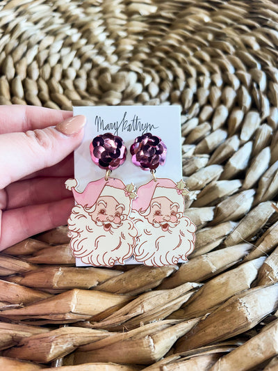 Jolly Saint Nick Earrings-190 - ACCESSORIES - JEWELRY-MARY KATHRYN DESIGN-[option4]-[option5]-[option6]-Leather & Lace Boutique Shop