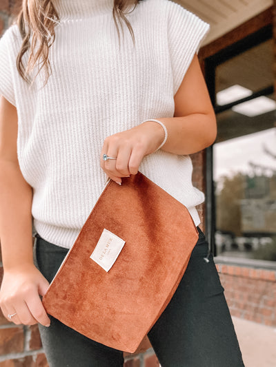 De La Mur Terra Velvet Toiletry Bag-190 - ACCESSORIES - BAGS/BELTS-DE LA MUR-[option4]-[option5]-[option6]-Leather & Lace Boutique Shop