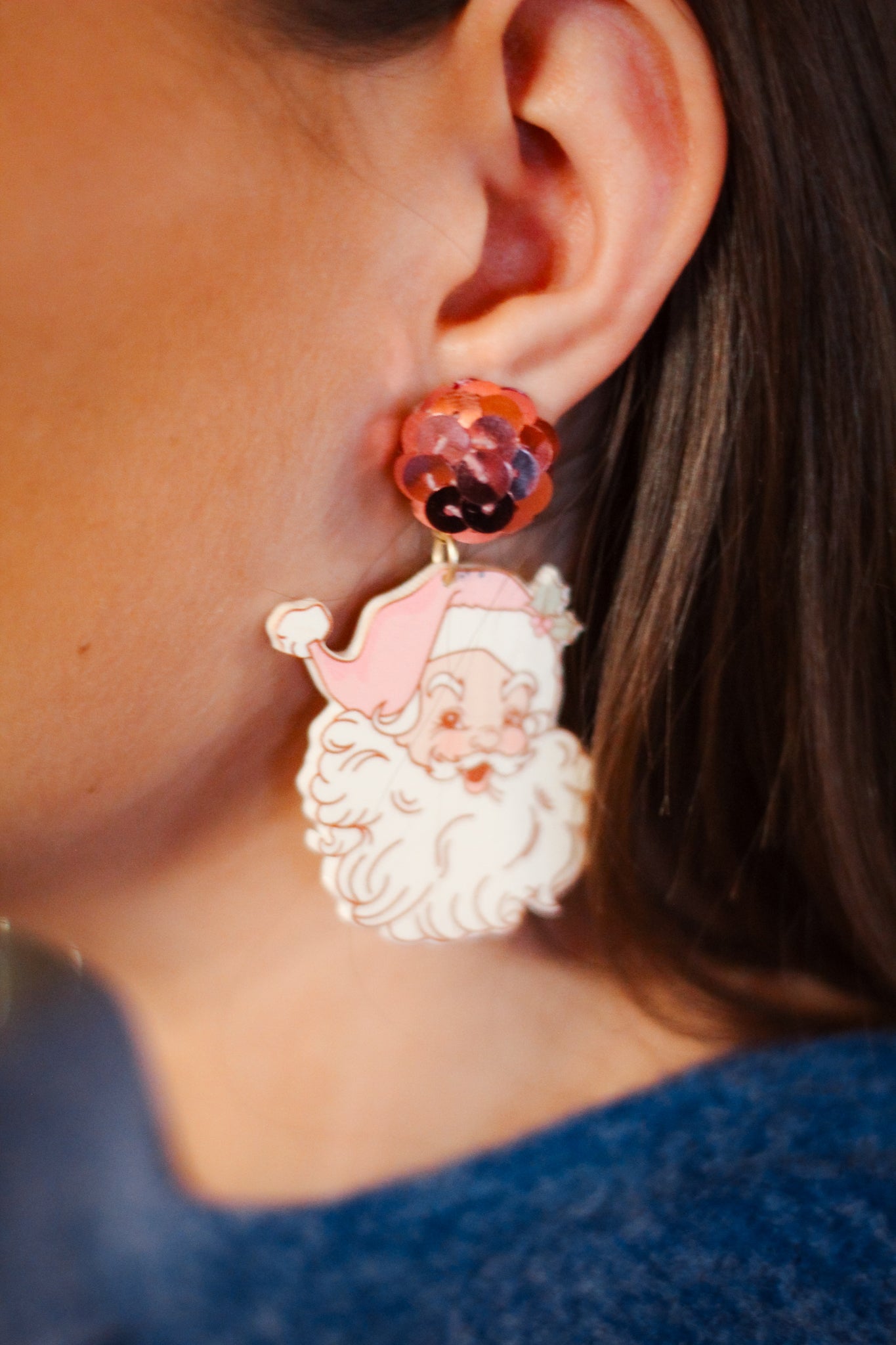 Jolly Saint Nick Earrings-190 - ACCESSORIES - JEWELRY-MARY KATHRYN DESIGN-[option4]-[option5]-[option6]-Leather & Lace Boutique Shop