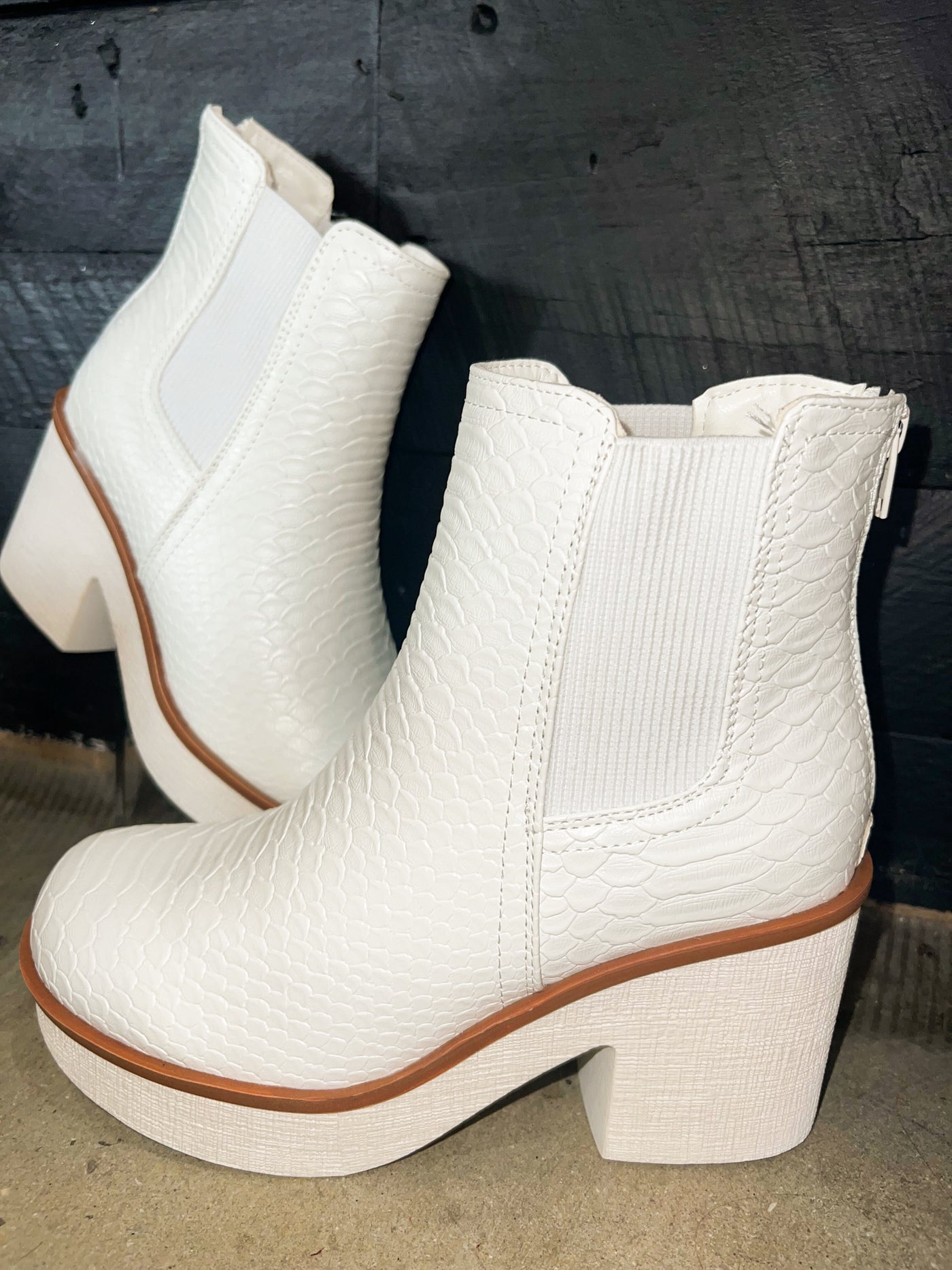 Little White Booties-180 - SHOES-OLEM-[option4]-[option5]-[option6]-Leather & Lace Boutique Shop