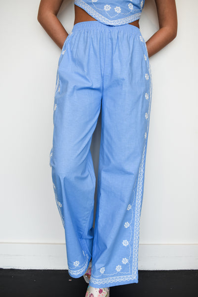 Blue Sky Blooms Set-300 - ADS - DRESSES / ROMPERS / SETS-MABLE-[option4]-[option5]-[option6]-Leather & Lace Boutique Shop