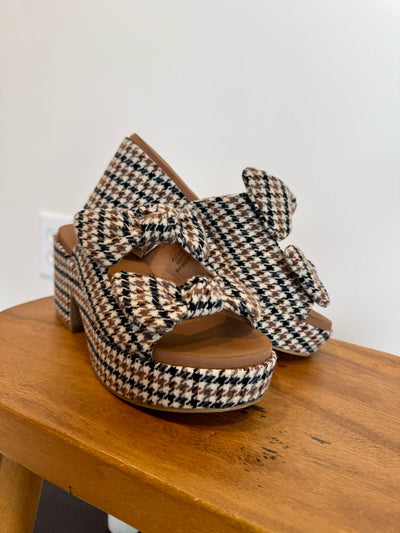 Houndstooth Platform Sandals-180 - SHOES-CORKYS-[option4]-[option5]-[option6]-Leather & Lace Boutique Shop