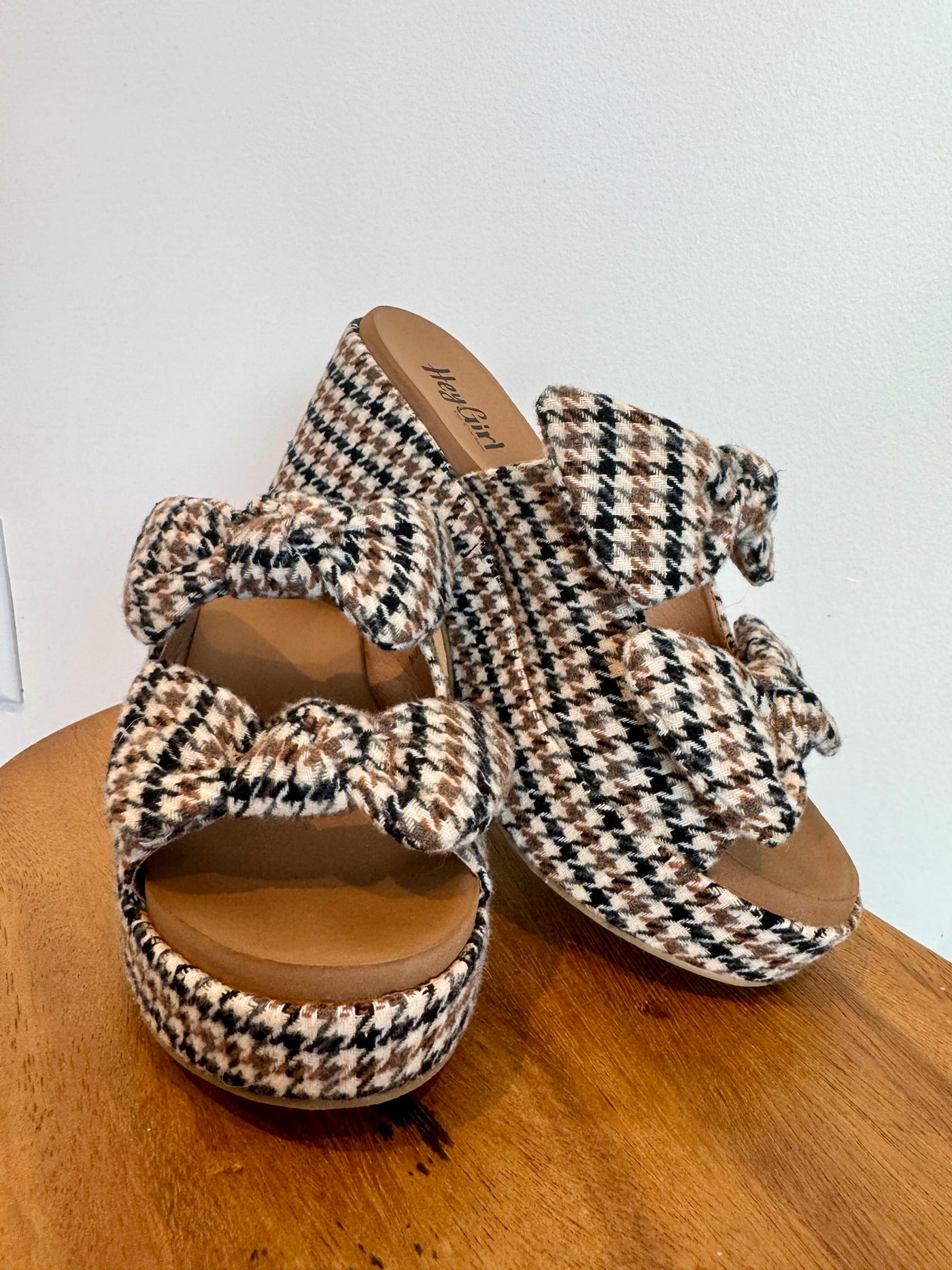 Houndstooth Platform Sandals-180 - SHOES-CORKYS-[option4]-[option5]-[option6]-Leather & Lace Boutique Shop