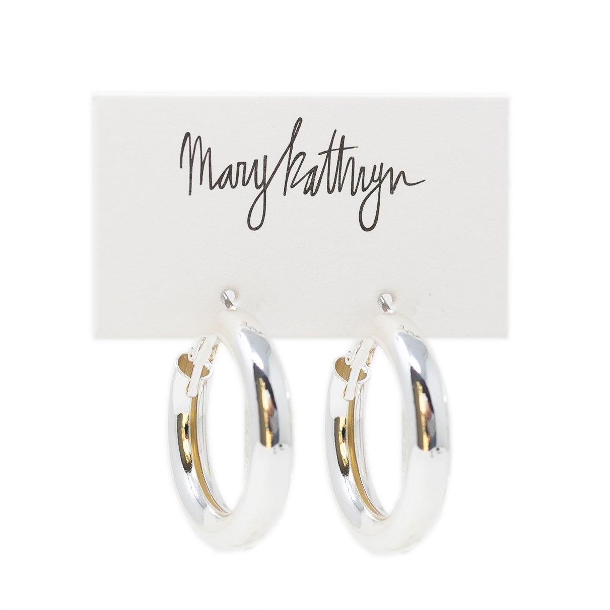 Tube Hoops-210 - ACCESSORIES DROPSHIP-MKD DS-Silver-[option4]-[option5]-[option6]-Leather & Lace Boutique Shop