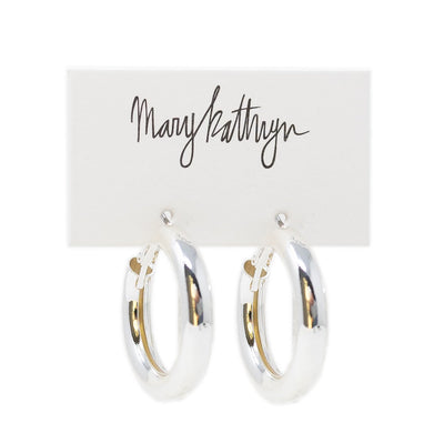 Tube Hoops-210 - ACCESSORIES DROPSHIP-MKD DS-Silver-[option4]-[option5]-[option6]-Leather & Lace Boutique Shop