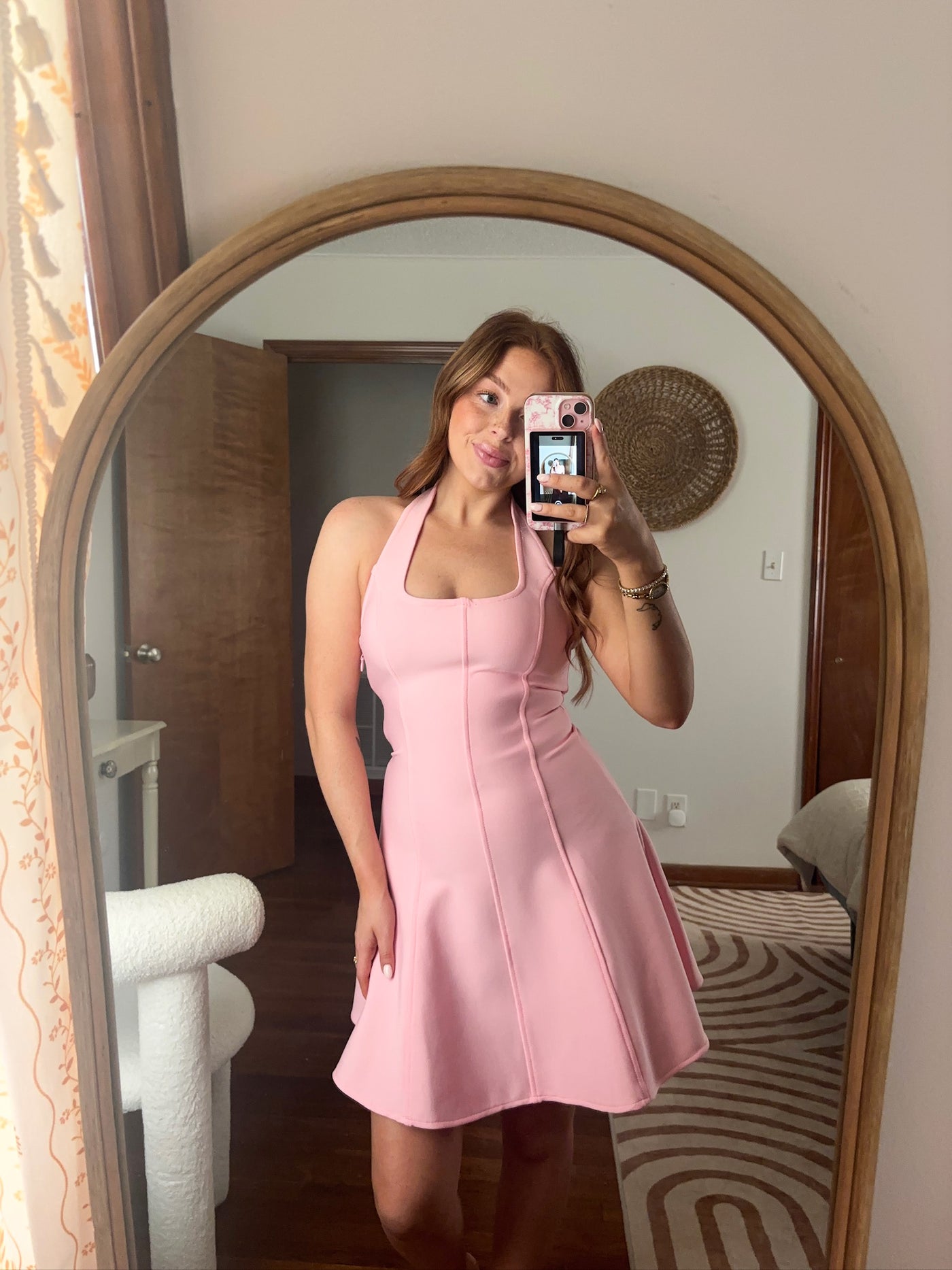 Halter Glamor Bandage Dress- Pink