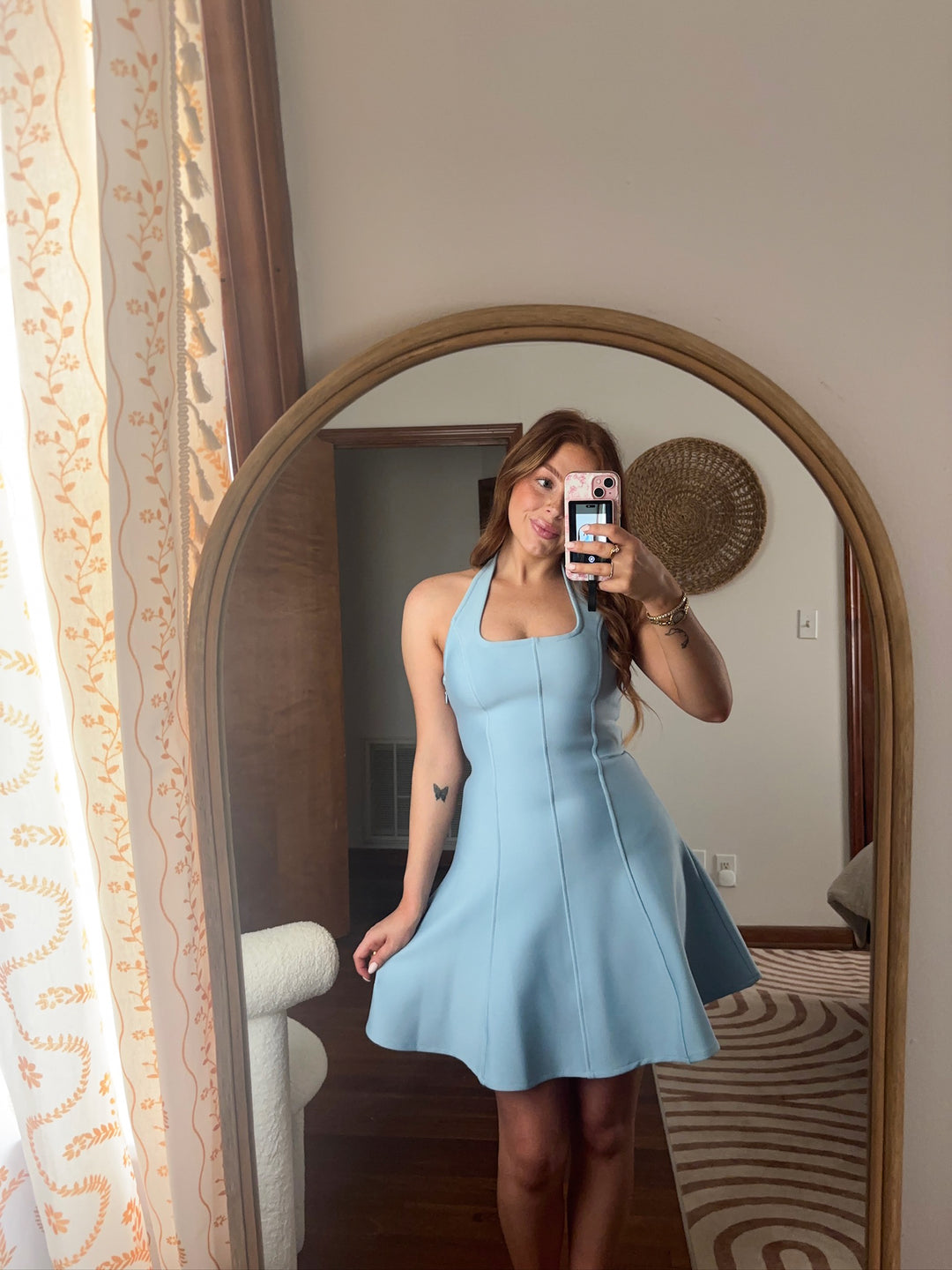 Halter Glamor Bandage Dress- Blue S/M