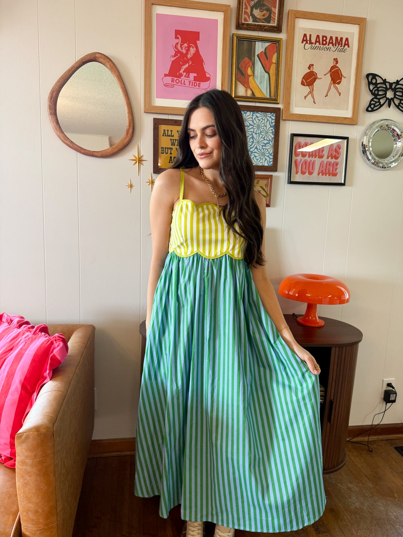 Capri Stripe Midi Dress