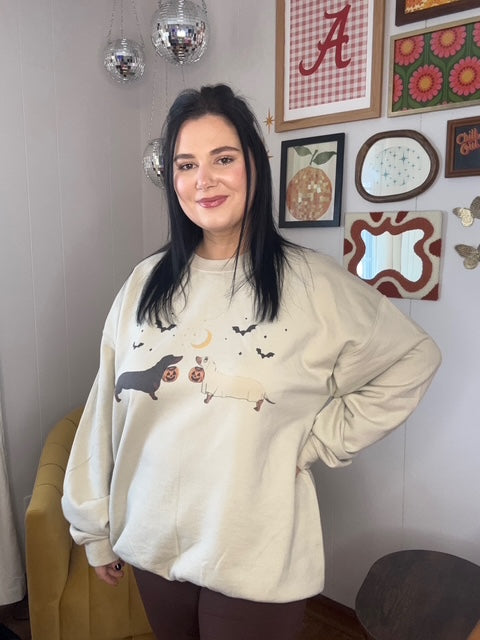Moonlight Howls Sweatshirt-135 - DEMAND GRAPHIC-LEATHER & LACE-[option4]-[option5]-[option6]-Leather & Lace Boutique Shop