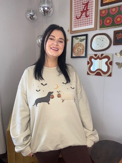 Moonlight Howls Sweatshirt-135 - DEMAND GRAPHIC-LEATHER & LACE-[option4]-[option5]-[option6]-Leather & Lace Boutique Shop