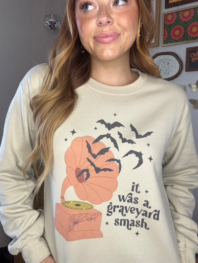 Graveyard Smash Sweatshirt-135 - DEMAND GRAPHIC-LEATHER & LACE-[option4]-[option5]-[option6]-Leather & Lace Boutique Shop