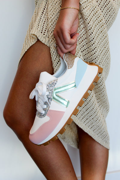 Arizona Platform Sneakers- Pastel Multi-180 - SHOES-ARIDER SHOES-[option4]-[option5]-[option6]-Leather & Lace Boutique Shop
