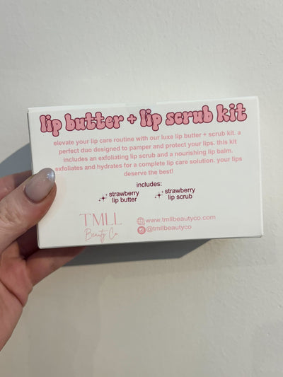 TMLL Strawberry Lip Butter & Scrub Kit-250 - TMLL Beauty Co - Skincare-TMLL Beauty Co-[option4]-[option5]-[option6]-Leather & Lace Boutique Shop
