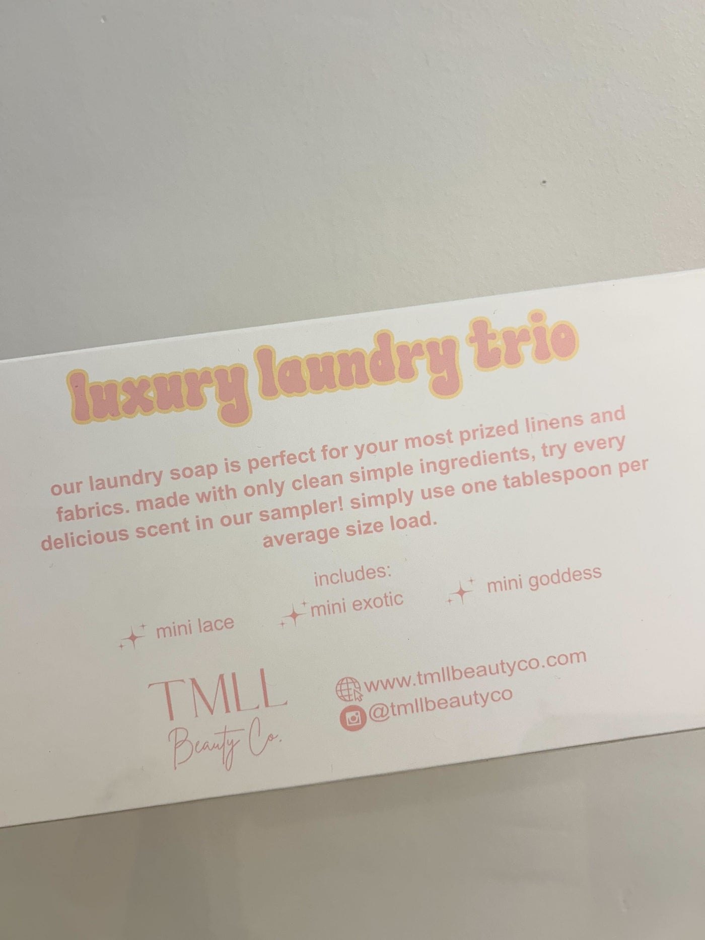 TMLL Luxe Laundry Trio Sampler-250 - TMLL Beauty Co - Fragrance-TMLL Beauty Co-[option4]-[option5]-[option6]-Leather & Lace Boutique Shop