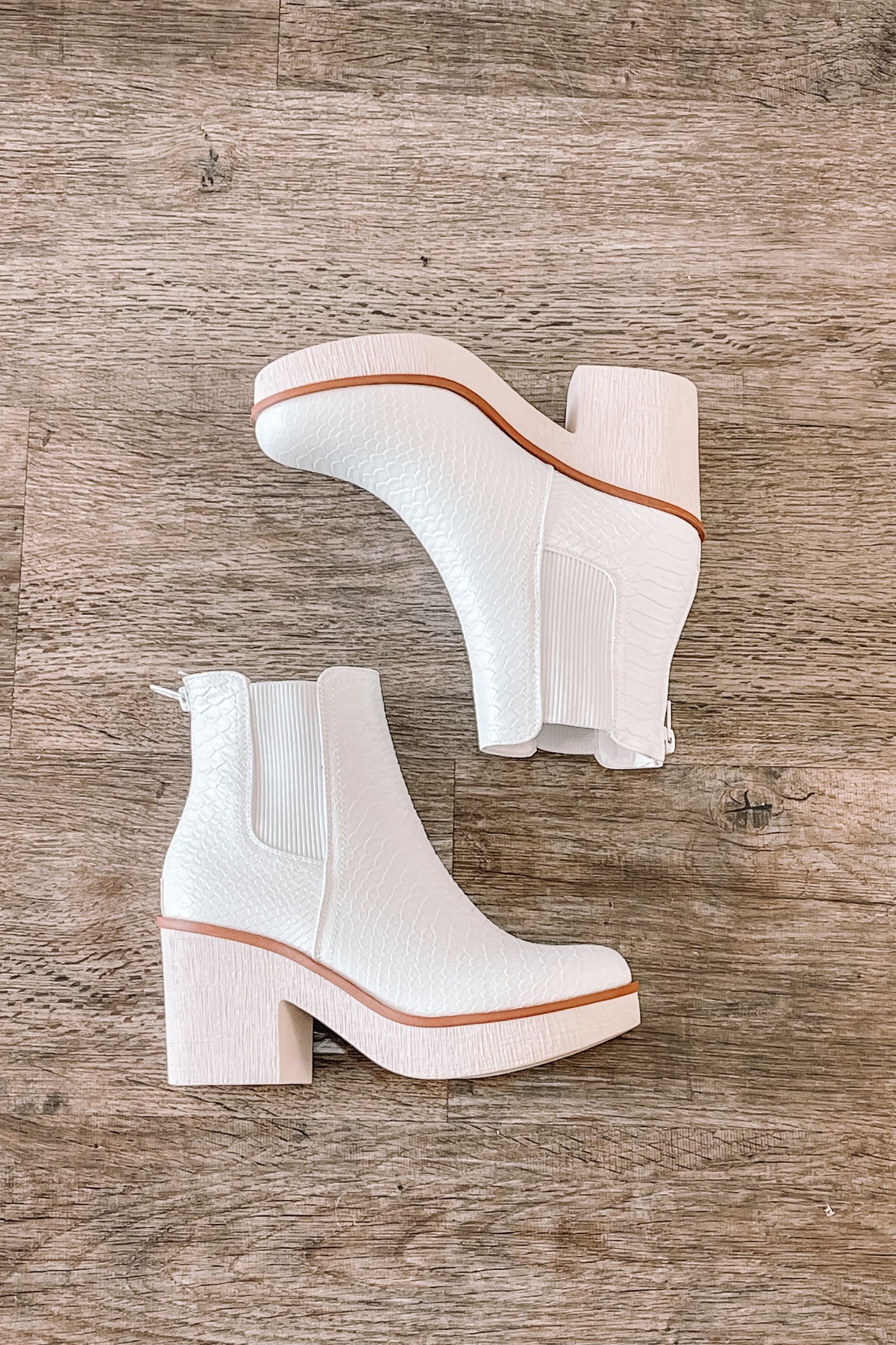 Little White Booties-180 - SHOES-OLEM-[option4]-[option5]-[option6]-Leather & Lace Boutique Shop