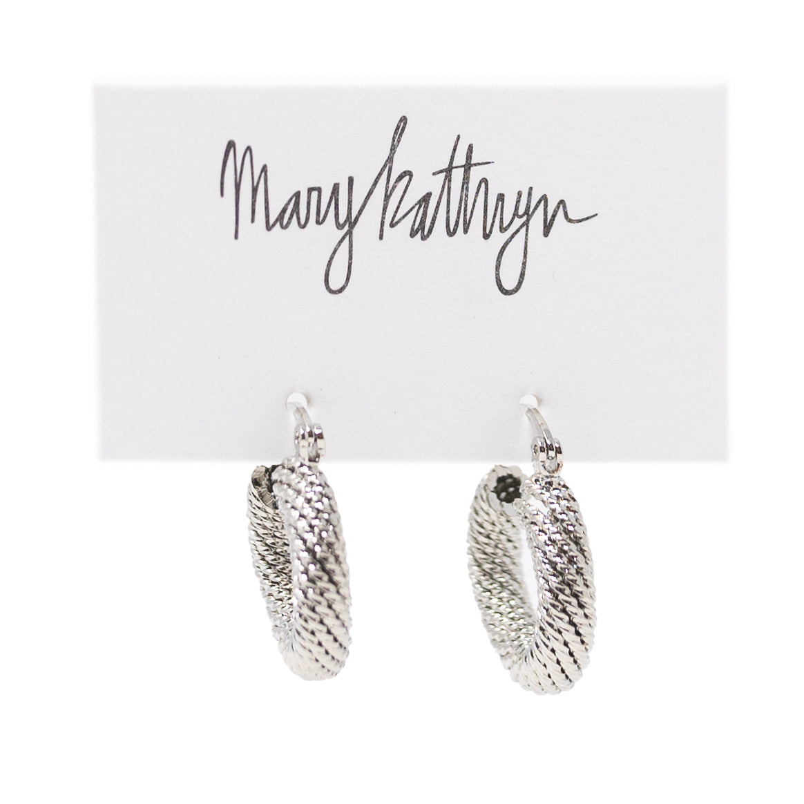 Carol Textured Hoops-210 - ACCESSORIES DROPSHIP-MKD DS-Silver-[option4]-[option5]-[option6]-Leather & Lace Boutique Shop