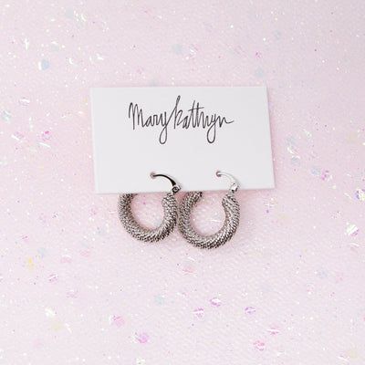 Carol Textured Hoops-210 - ACCESSORIES DROPSHIP-MKD DS-[option4]-[option5]-[option6]-Leather & Lace Boutique Shop