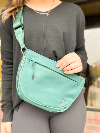Festive Babe Bum Bag- Hunter Green-190 - ACCESSORIES - BAGS/BELTS-BABE-[option4]-[option5]-[option6]-Leather & Lace Boutique Shop