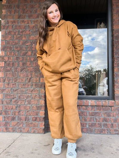 Classic Matching Sweat Set- Camel-170 - DRESSES / ROMPERS / SETS-HYFVE-[option4]-[option5]-[option6]-Leather & Lace Boutique Shop