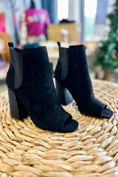 Chandler Peep Toe Bootie-180 - SHOES-EAST LION-[option4]-[option5]-[option6]-Leather & Lace Boutique Shop