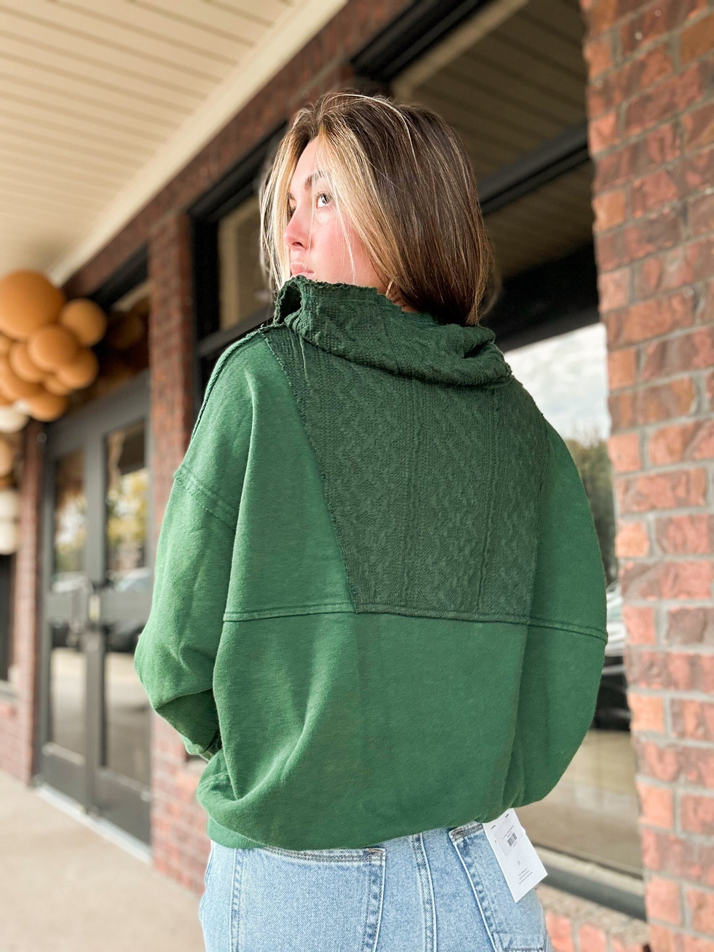 By The Fire Pullover- Hunter Green-130 - TOPS - SWEATERS/SWEATSHIRTS-ODDI-[option4]-[option5]-[option6]-Leather & Lace Boutique Shop