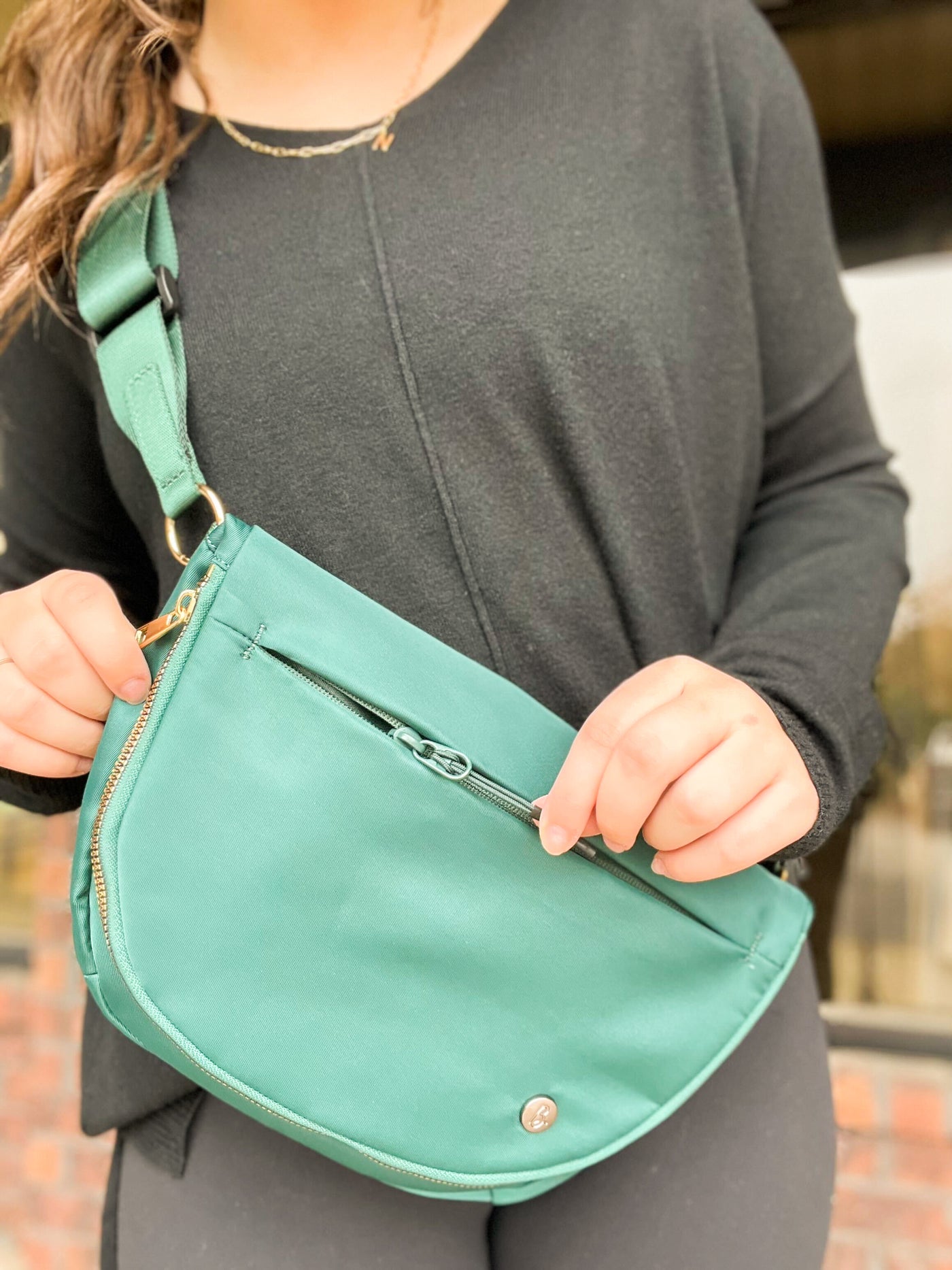 Festive Babe Bum Bag- Hunter Green-190 - ACCESSORIES - BAGS/BELTS-BABE-[option4]-[option5]-[option6]-Leather & Lace Boutique Shop