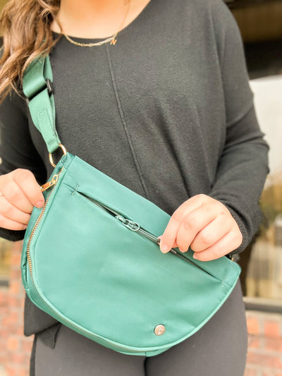 Festive Babe Bum Bag- Hunter Green-190 - ACCESSORIES - BAGS/BELTS-BABE-[option4]-[option5]-[option6]-Leather & Lace Boutique Shop